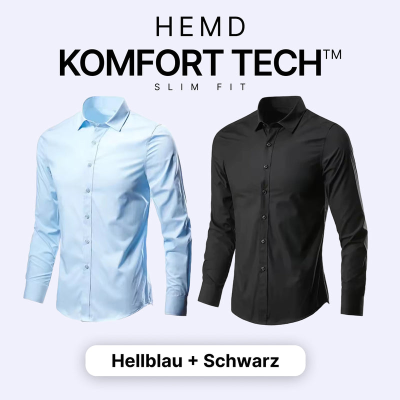 Herrenhemd mit flexibler Technologie – Komfort Tech [KAUF 1, ERHALTE 1 GRATIS]