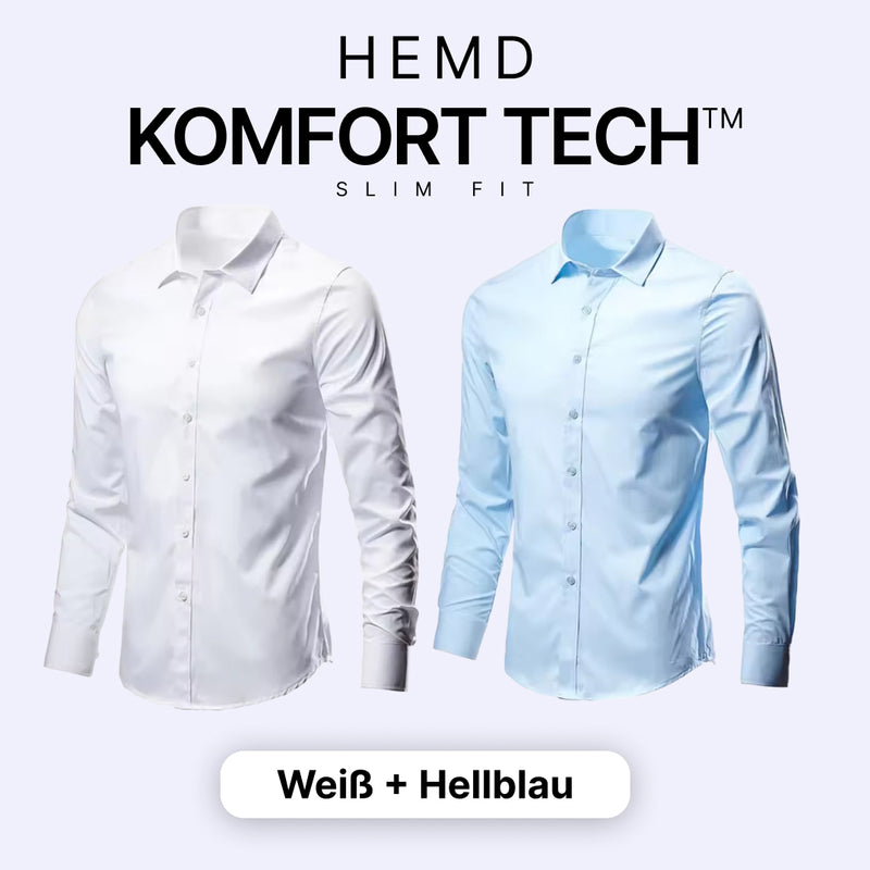 Herrenhemd mit flexibler Technologie – Komfort Tech [KAUF 1, ERHALTE 1 GRATIS]